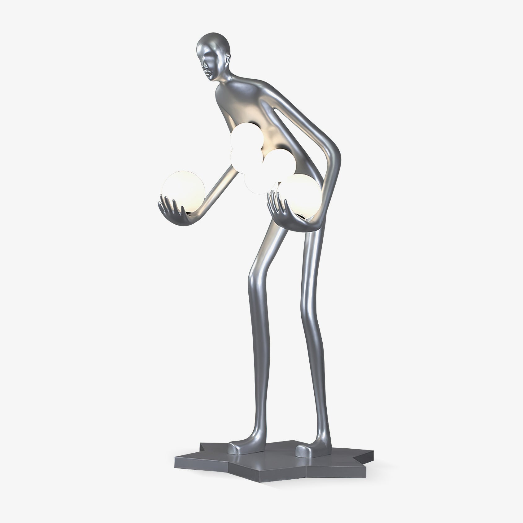 Silvaris Sculptural Floor Lamp-Neutral Decor