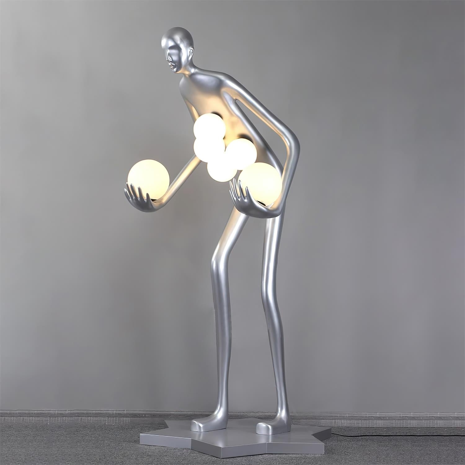 Silvaris Sculptural Floor Lamp-Neutral Decor