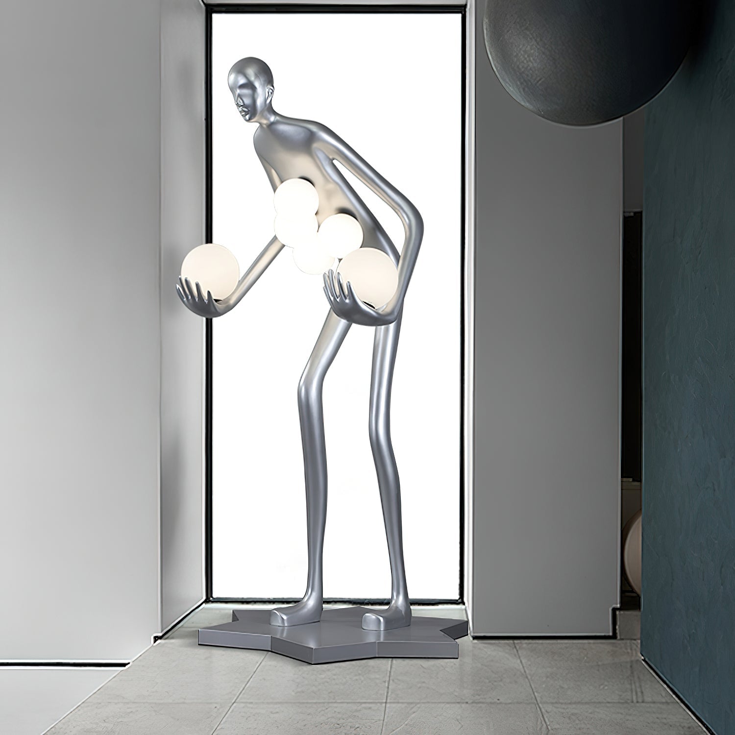 Silvaris Sculptural Floor Lamp-Neutral Decor