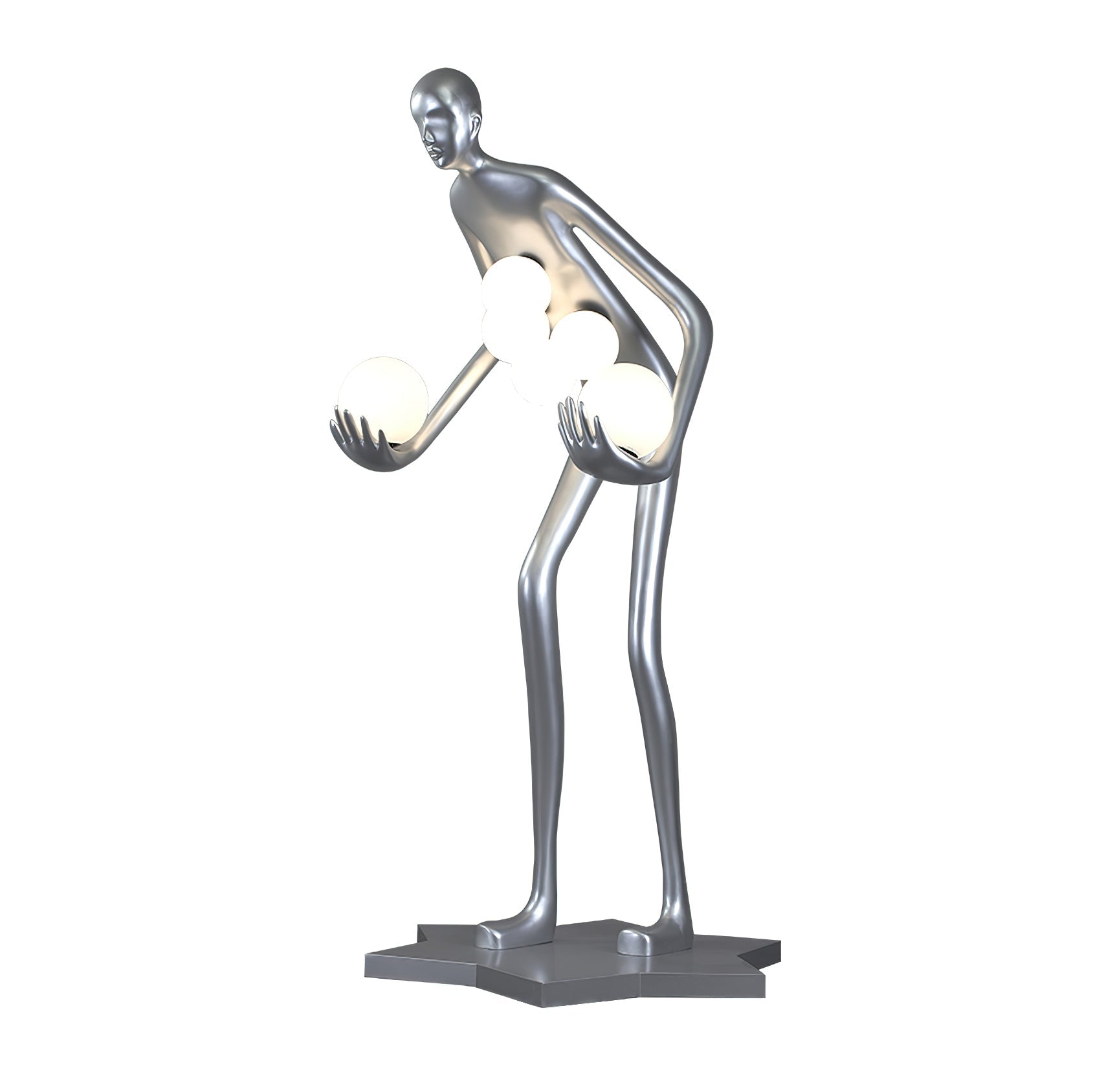Silvaris Sculptural Floor Lamp-Neutral Decor