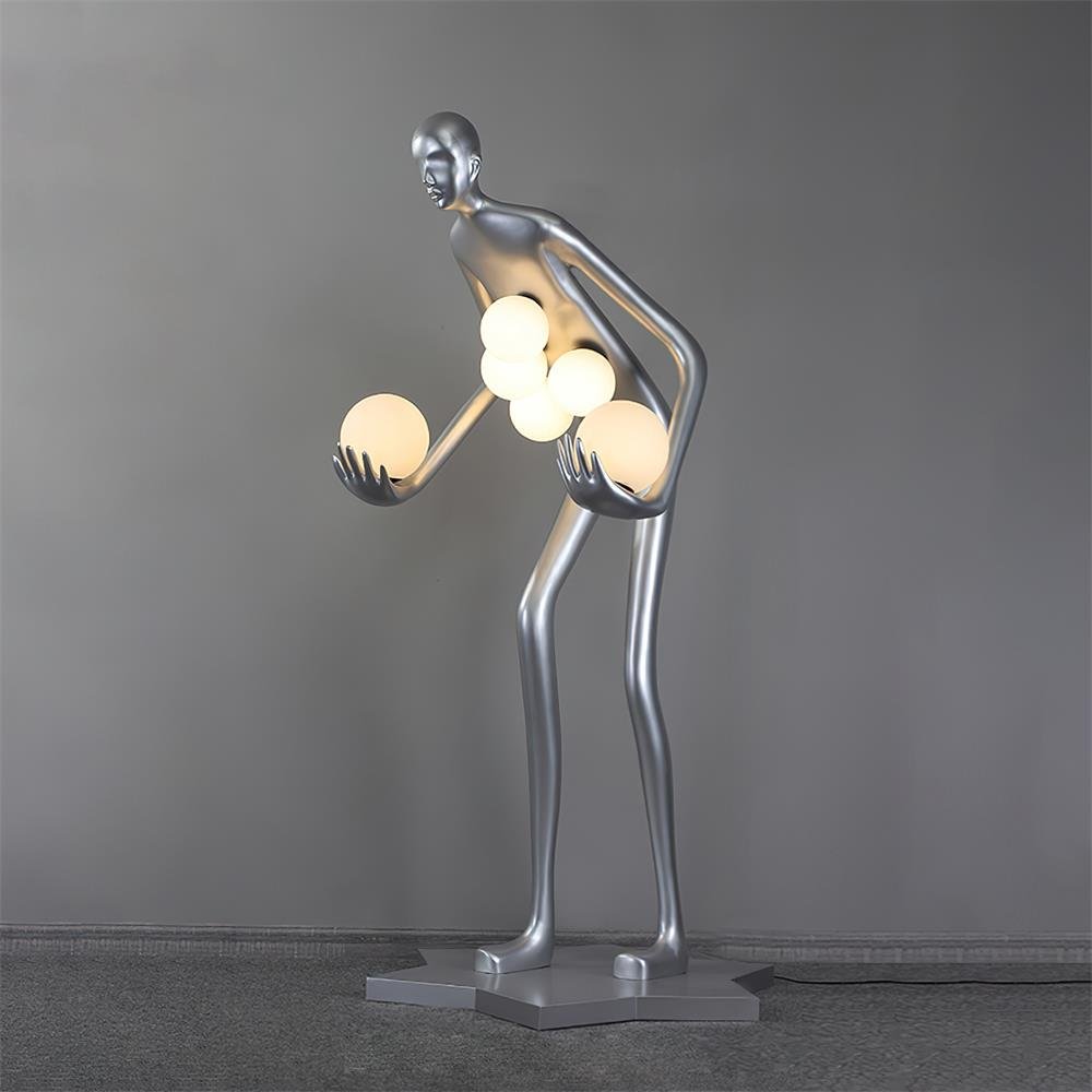 Silvaris Sculptural Floor Lamp-Neutral Decor