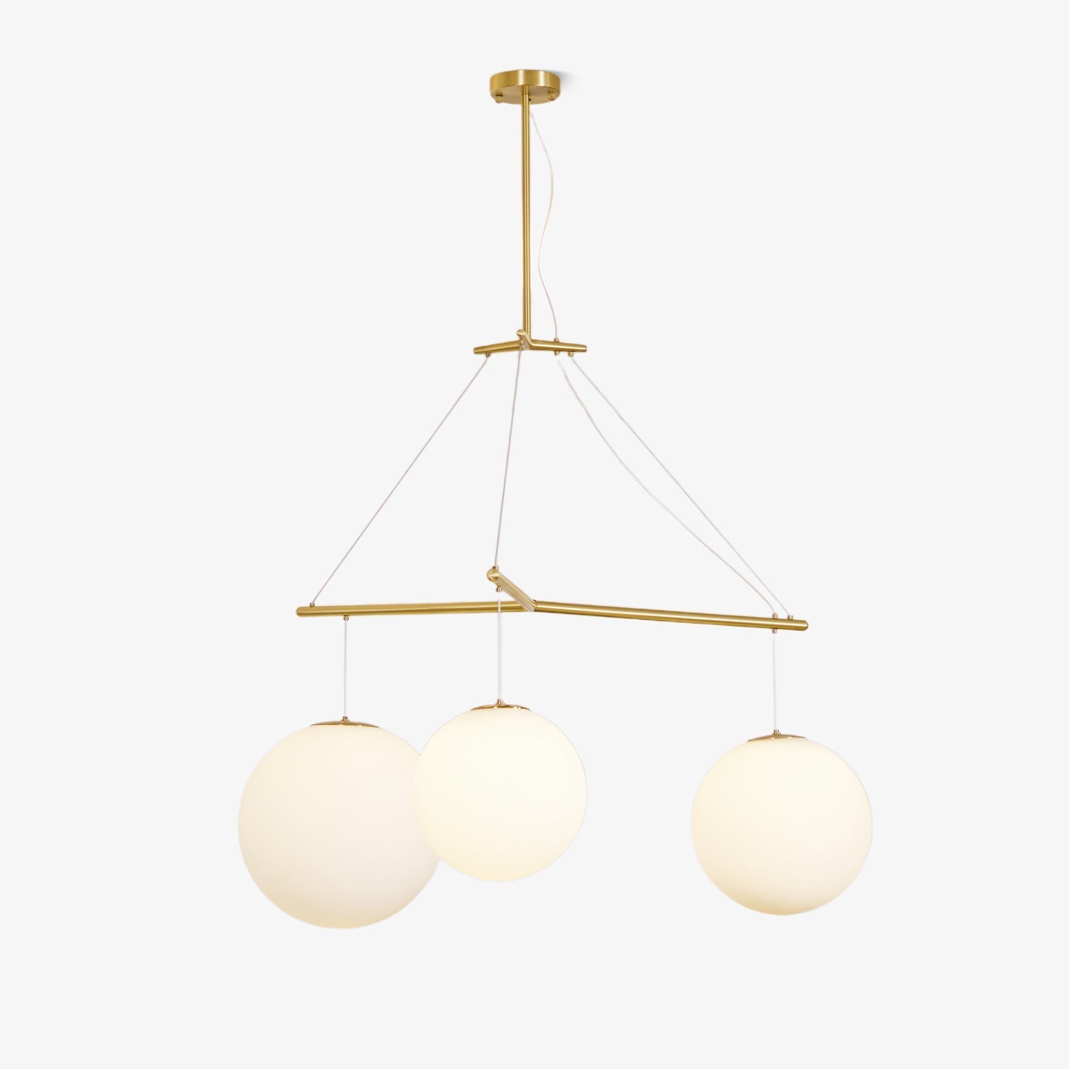 Triad Minimalist Glass Pendant Lamp-Neutral Decor