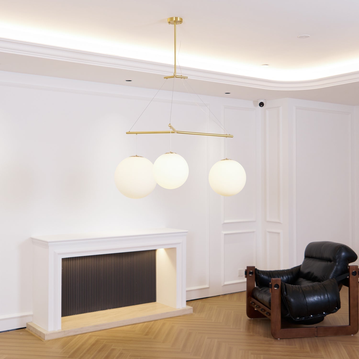 Triad Minimalist Glass Pendant Lamp-Neutral Decor