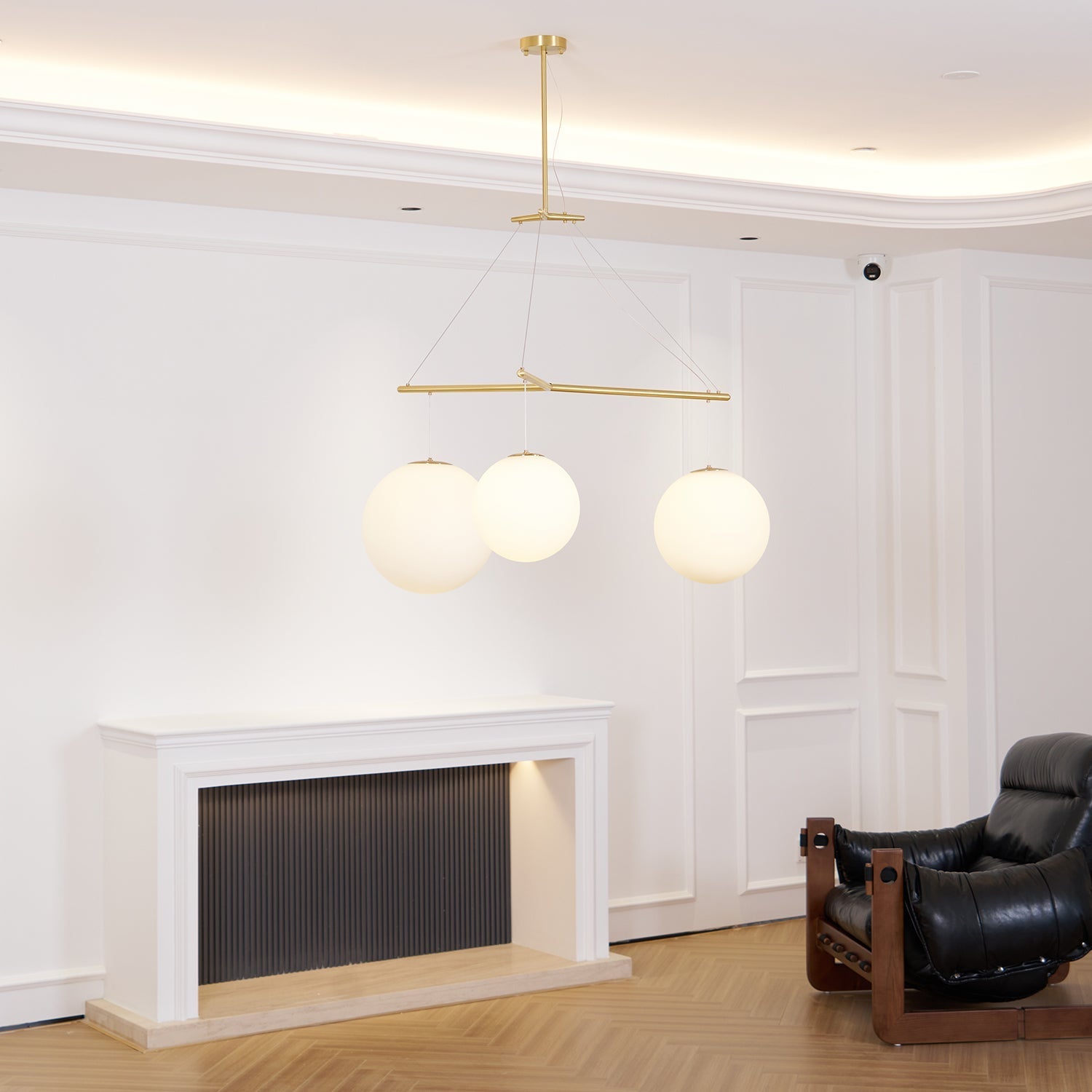 Triad Minimalist Glass Pendant Lamp-Neutral Decor