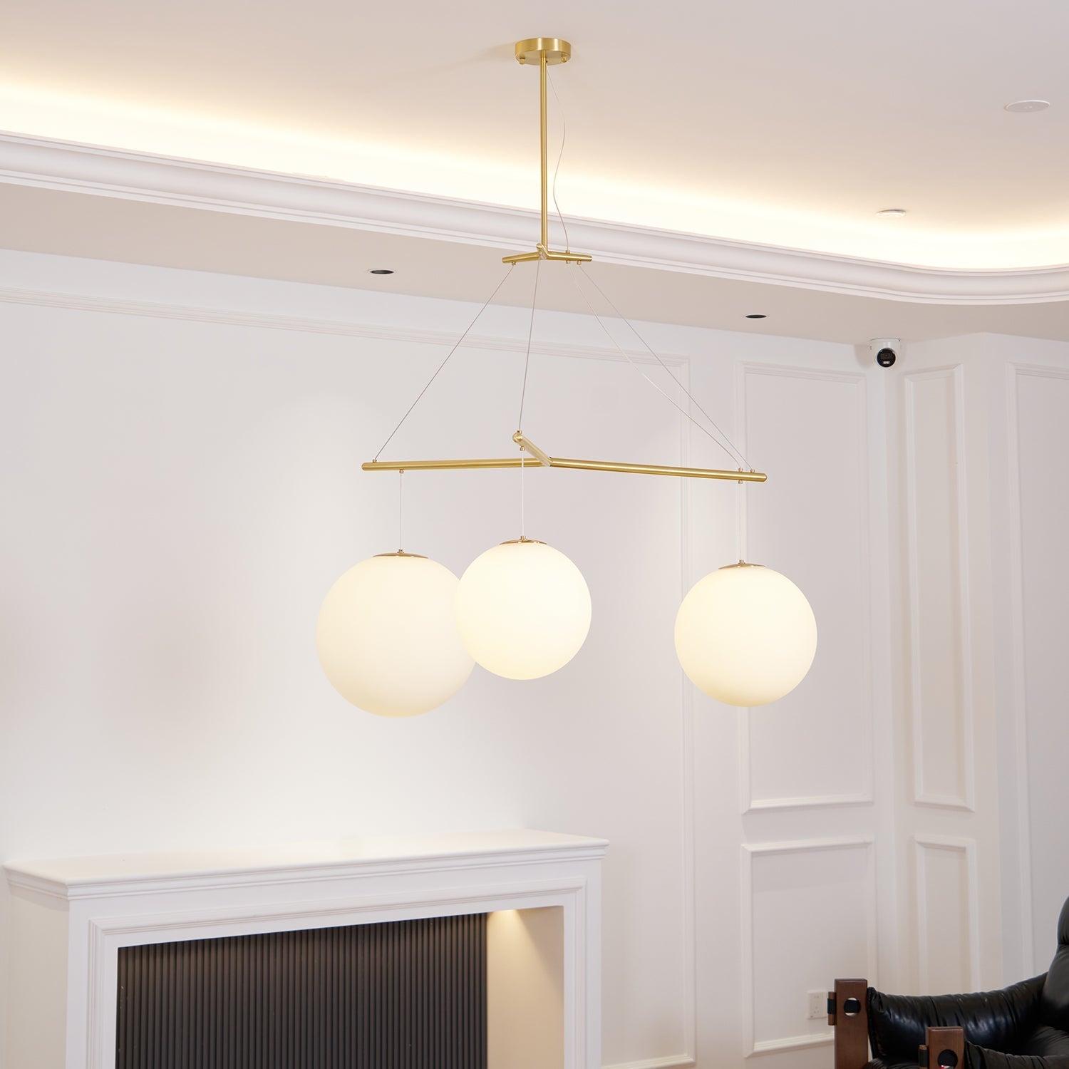 Triad Minimalist Glass Pendant Lamp-Neutral Decor