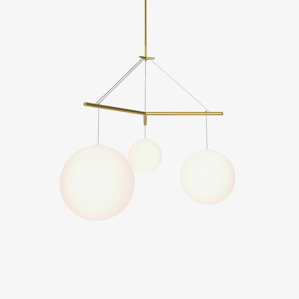 Triad Minimalist Glass Pendant Lamp-Neutral Decor