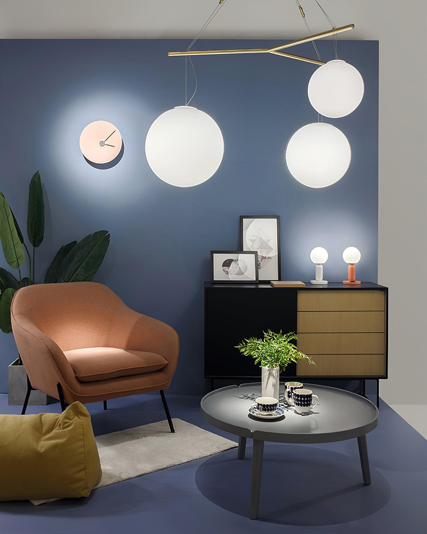 Triad Minimalist Glass Pendant Lamp-Neutral Decor