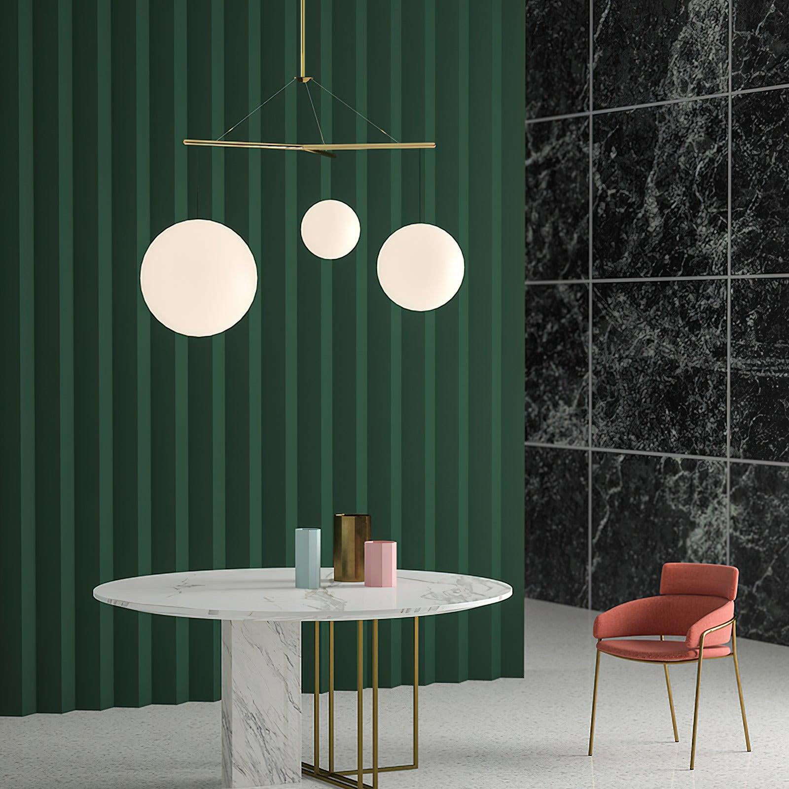 Triad Minimalist Glass Pendant Lamp-Neutral Decor