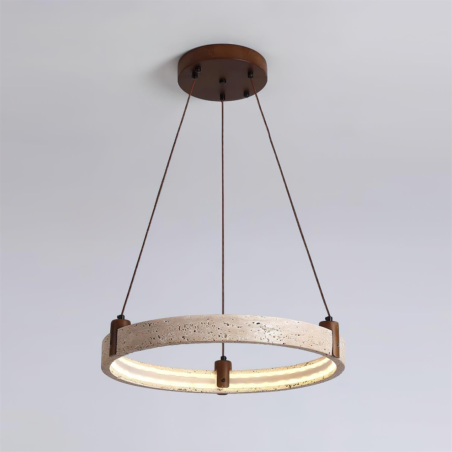Celestial Orbit Travertine Chandelier-Neutral Decor