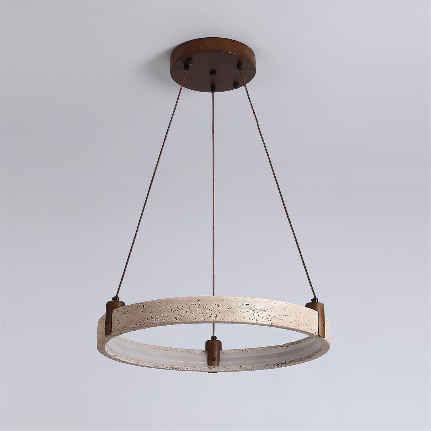Celestial Orbit Travertine Chandelier-Neutral Decor