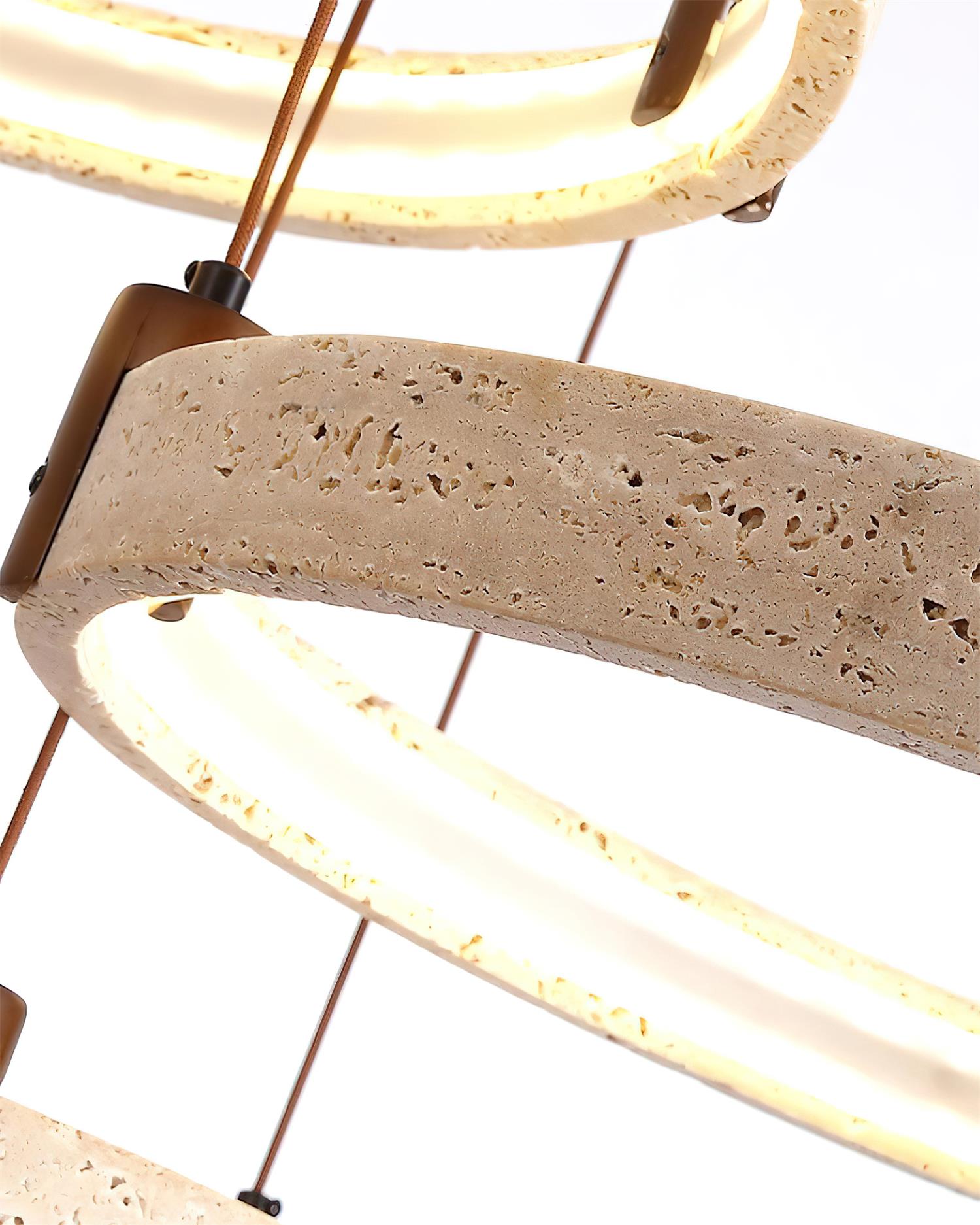 Celestial Orbit Travertine Chandelier-Neutral Decor