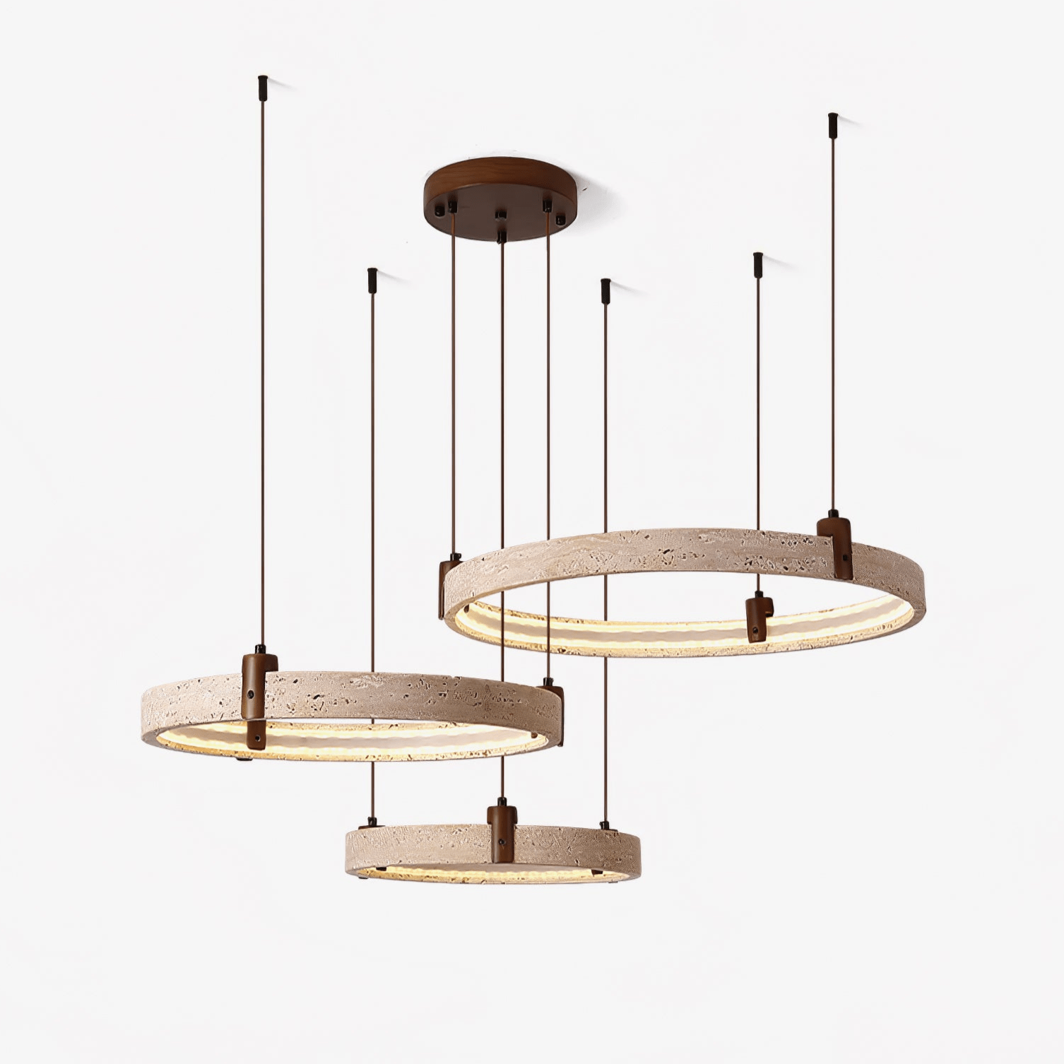 Orvinir Travertine Chandelier-Neutral Decor
