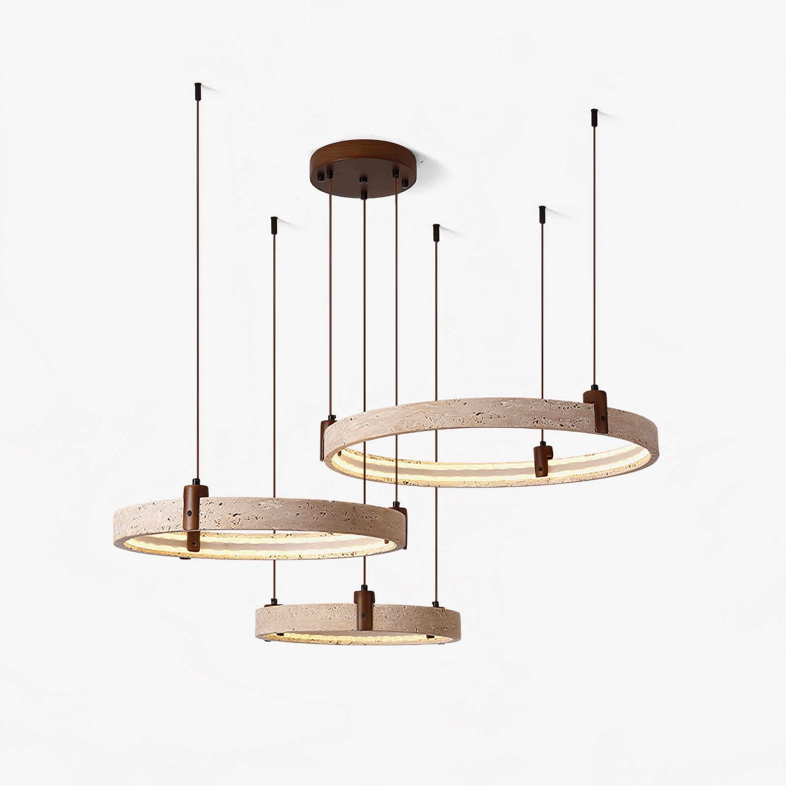 Orvinir Travertine Chandelier-Neutral Decor