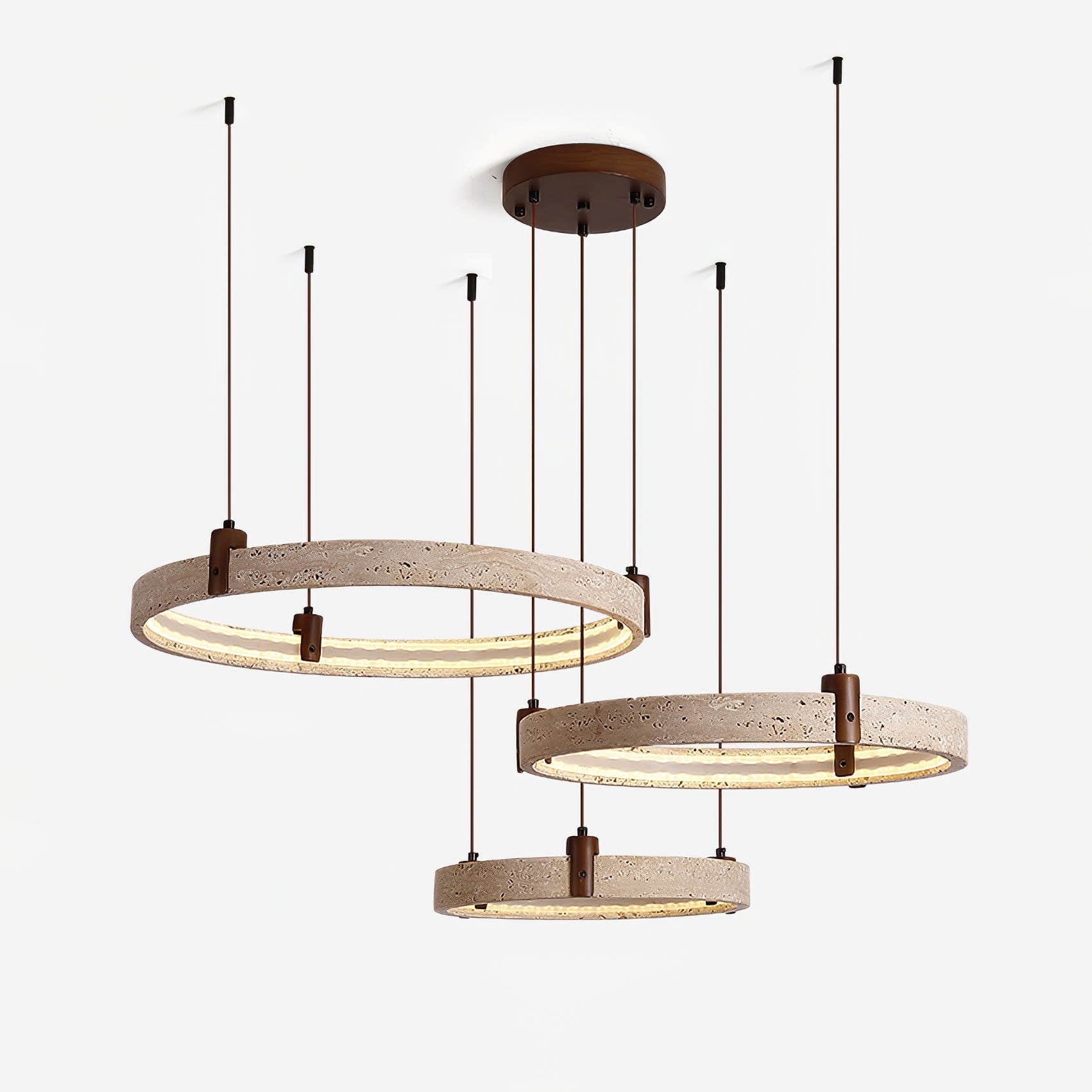 Orvinir Travertine Chandelier-Neutral Decor