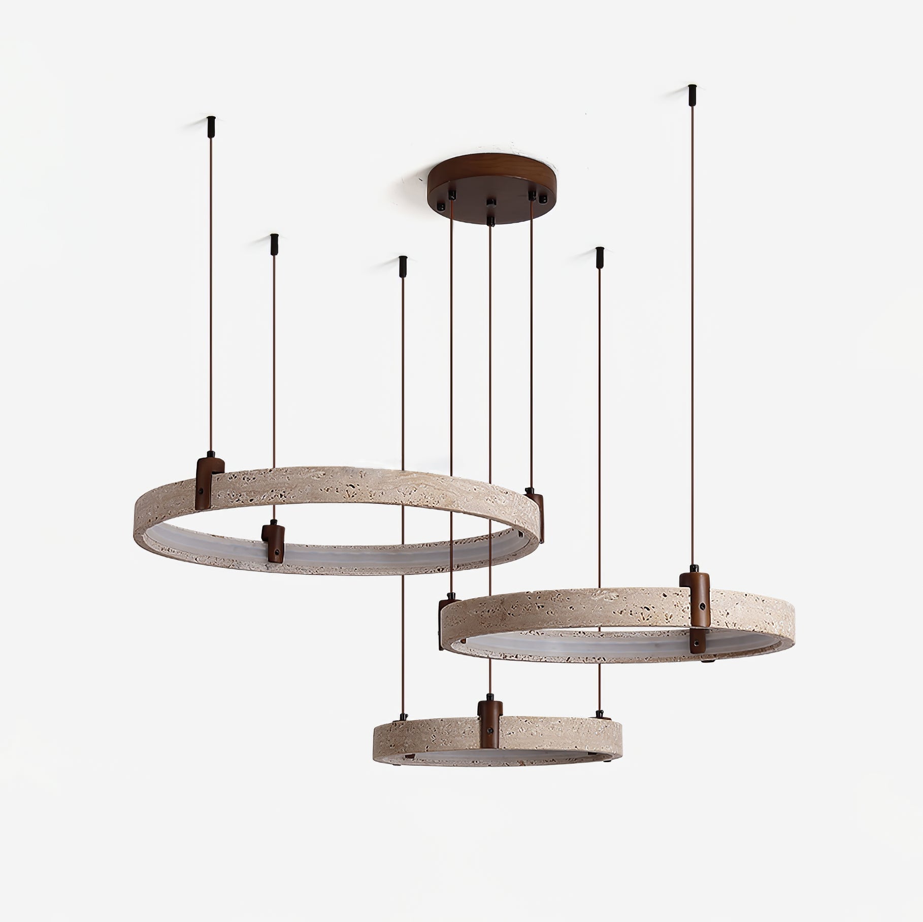 Orvinir Travertine Chandelier-Neutral Decor
