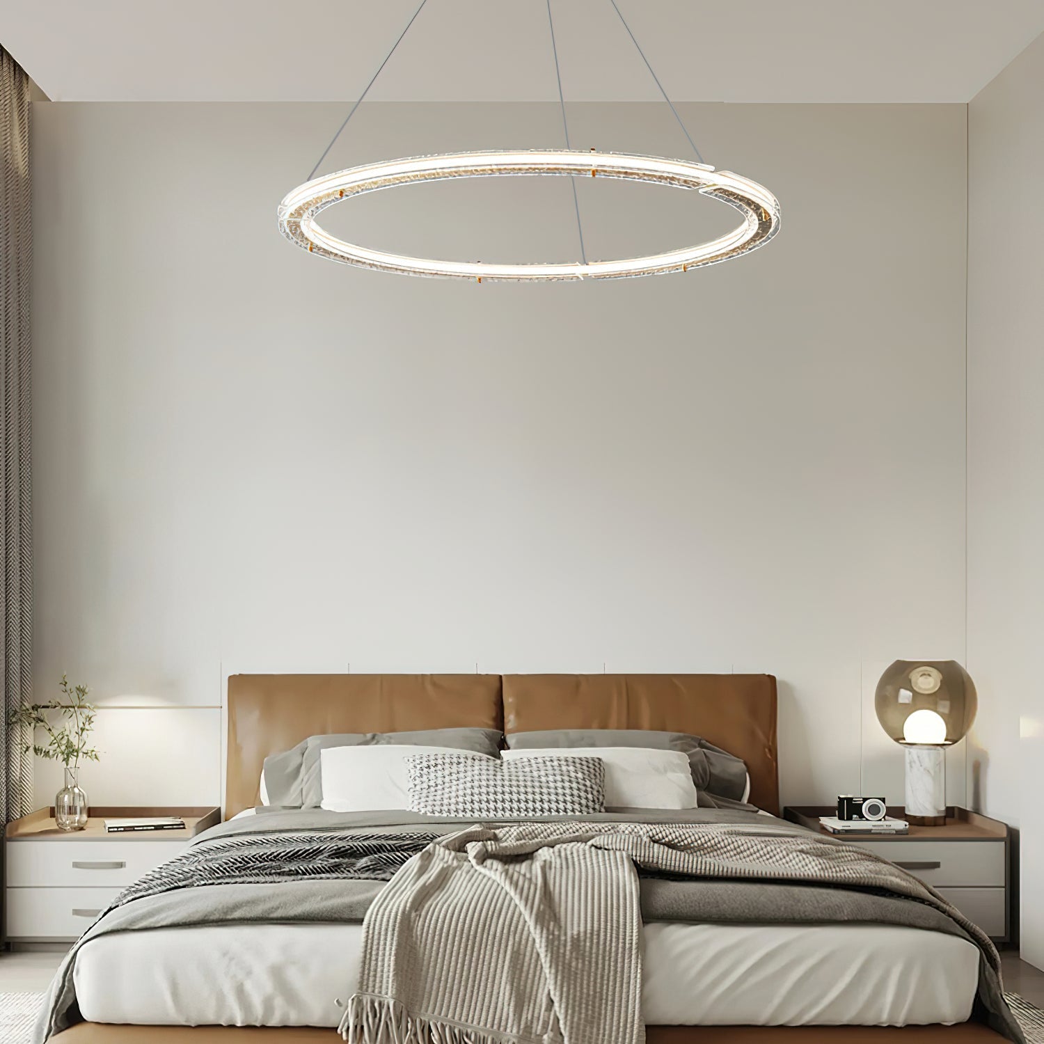 Lunara Dual-Ring Crystal Chandelier-Neutral Decor