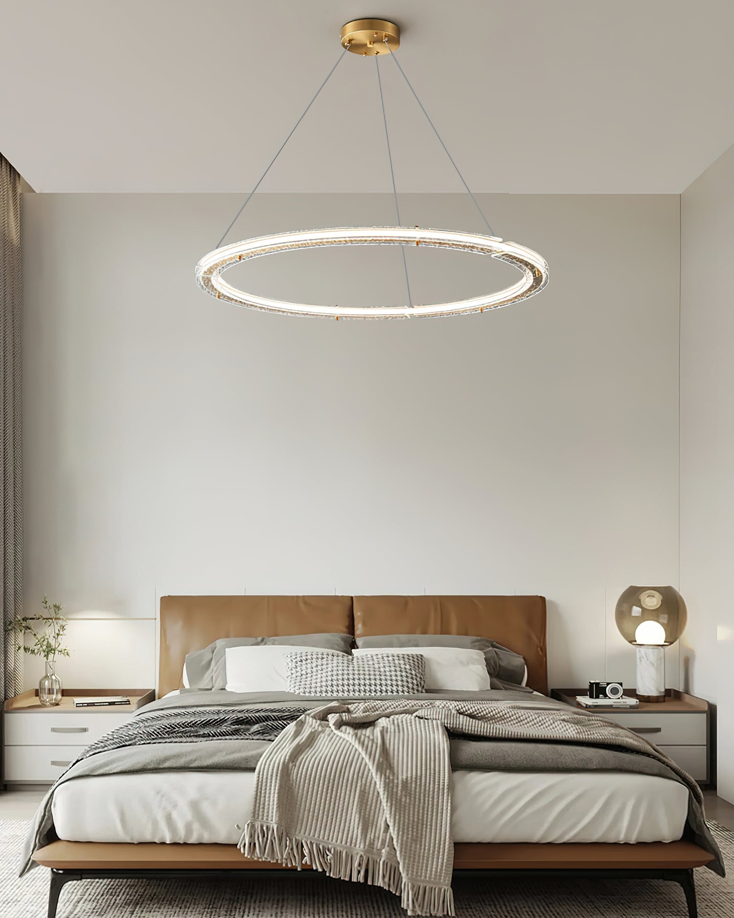 Lunara Dual-Ring Crystal Chandelier-Neutral Decor