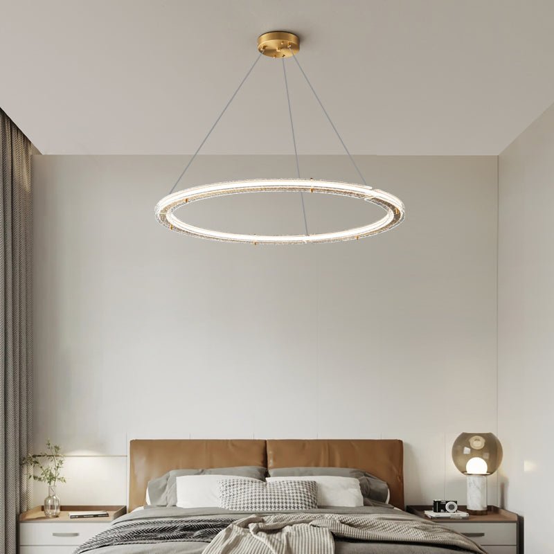 Lunara Dual-Ring Crystal Chandelier-Neutral Decor