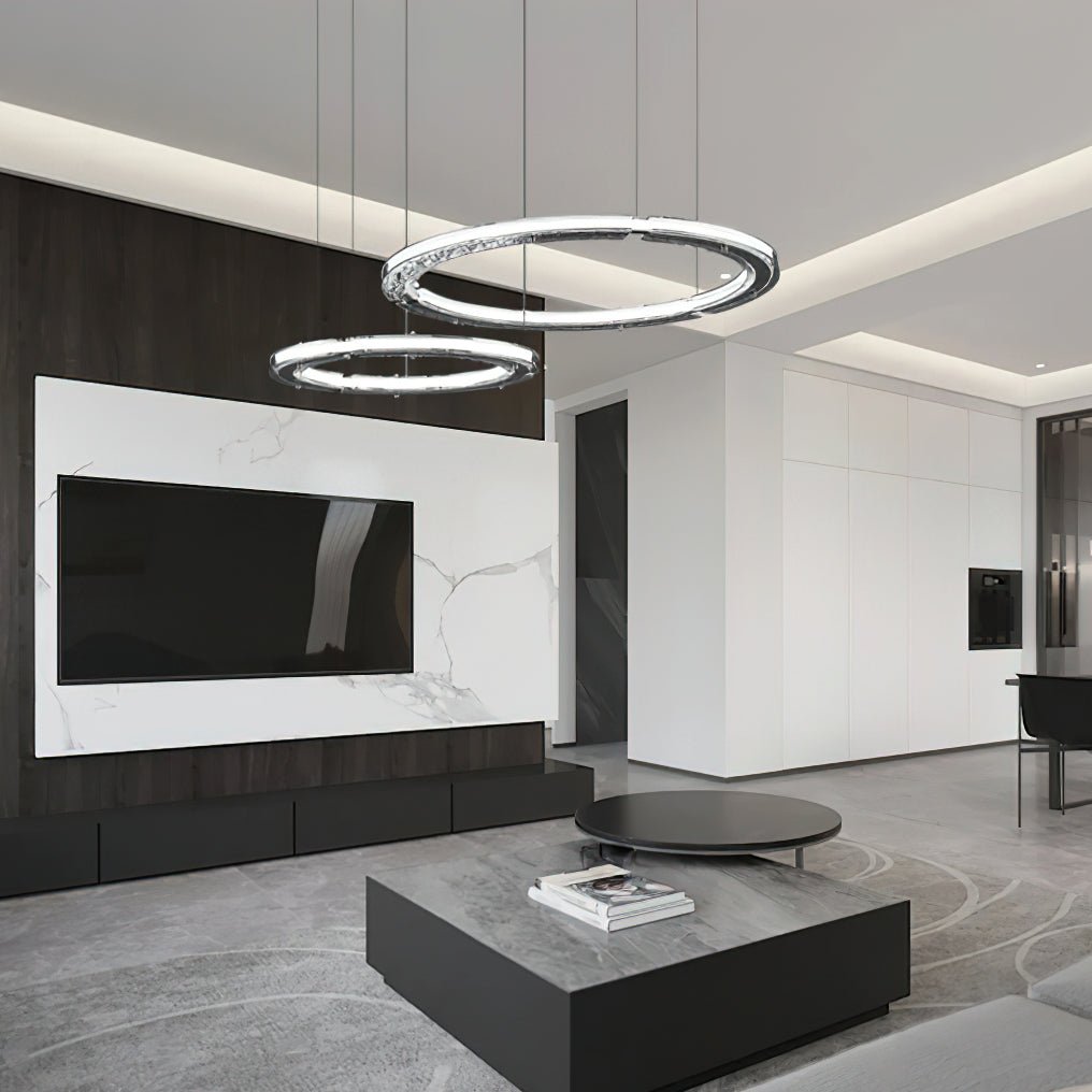 Lunara Dual-Ring Crystal Chandelier-Neutral Decor
