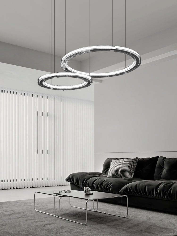 Lunara Dual-Ring Crystal Chandelier-Neutral Decor