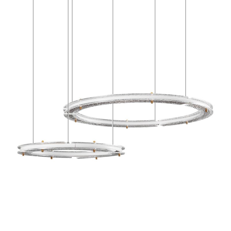 Lunara Dual-Ring Crystal Chandelier-Neutral Decor