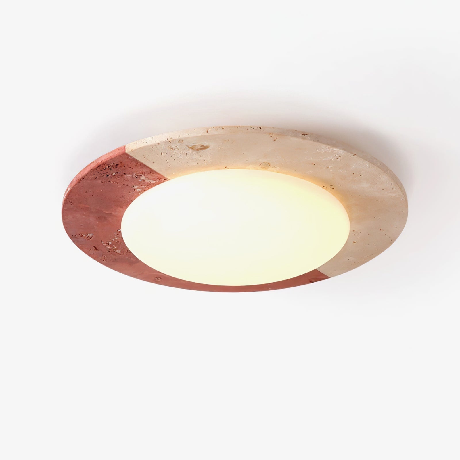 Zeraeos Travertine Ceiling Light-Neutral Decor