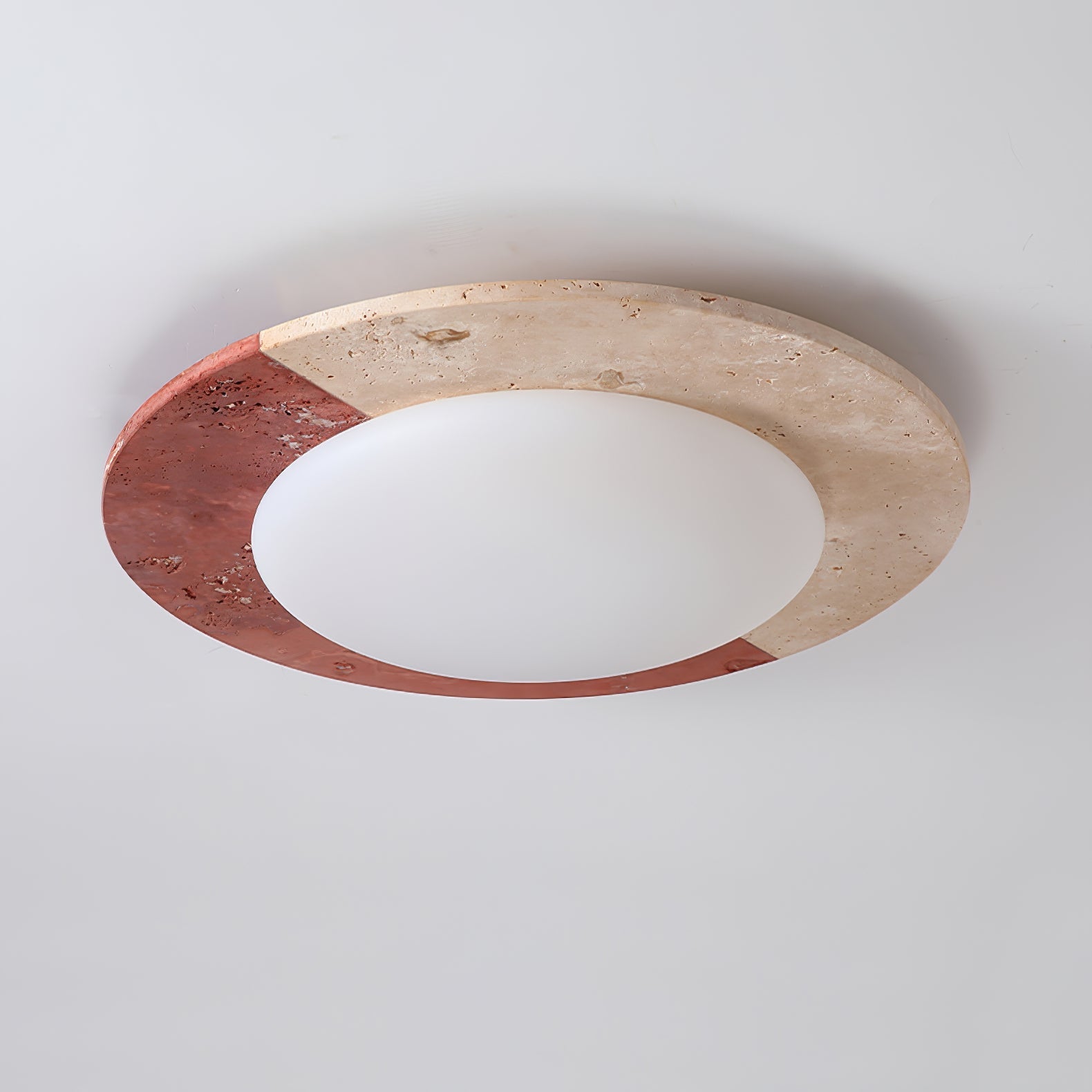 Zeraeos Travertine Ceiling Light-Neutral Decor