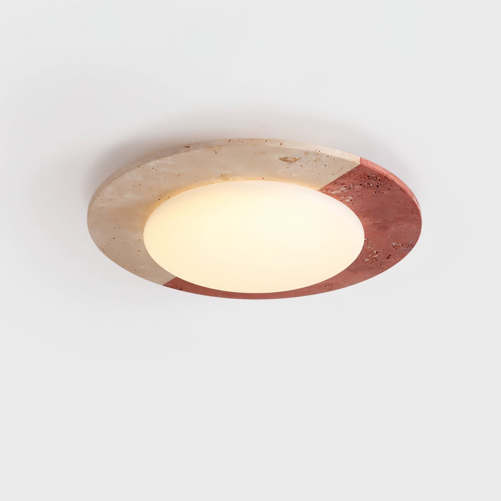 Zeraeos Travertine Ceiling Light-Neutral Decor