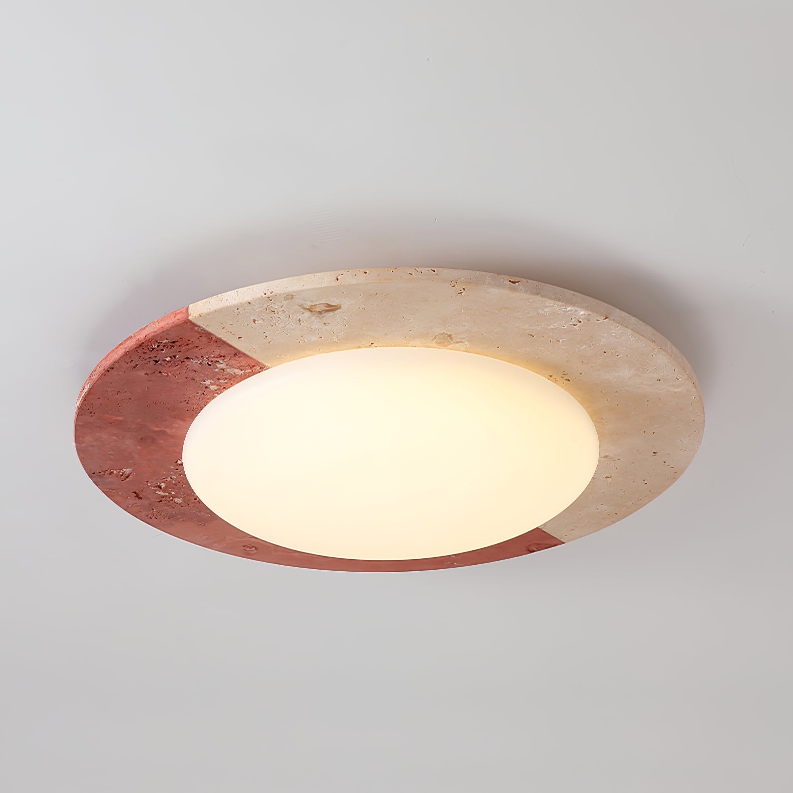 Zeraeos Travertine Ceiling Light-Neutral Decor