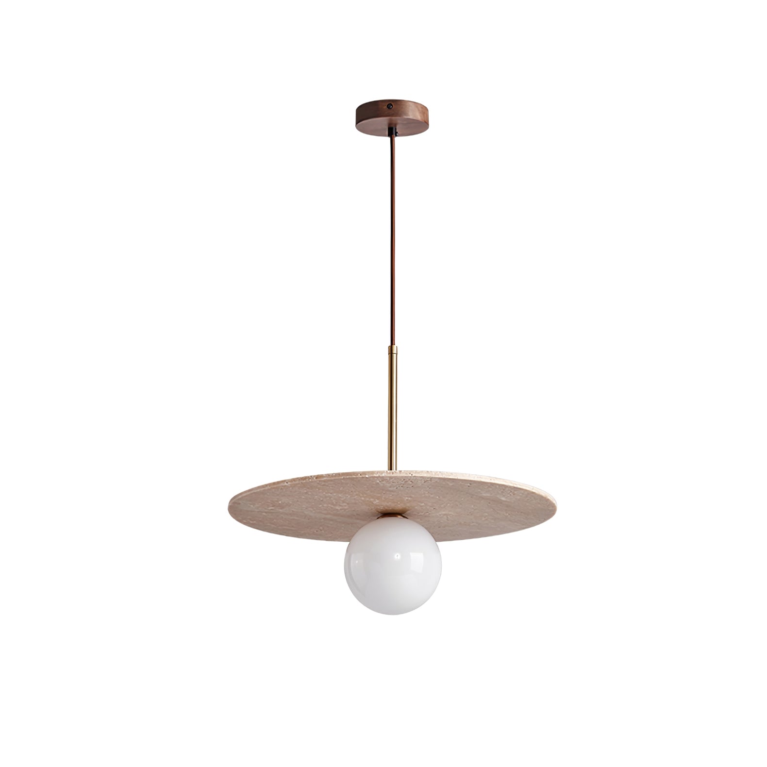 Vera Travertine Pendant Light-Neutral Decor