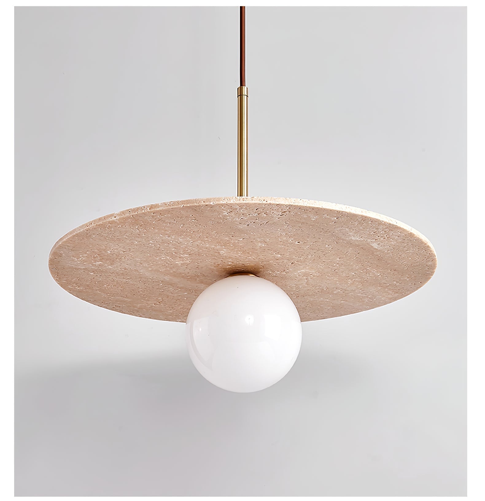 Vera Travertine Pendant Light-Neutral Decor