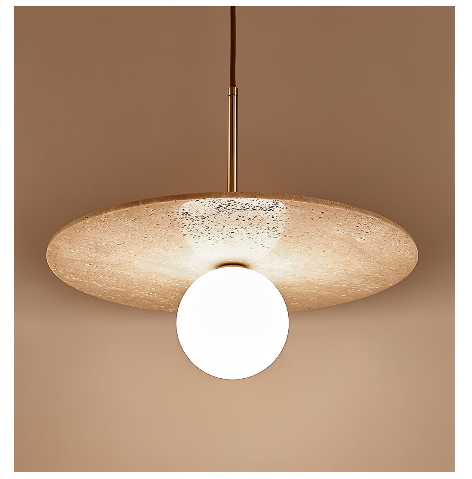 Vera Travertine Pendant Light-Neutral Decor