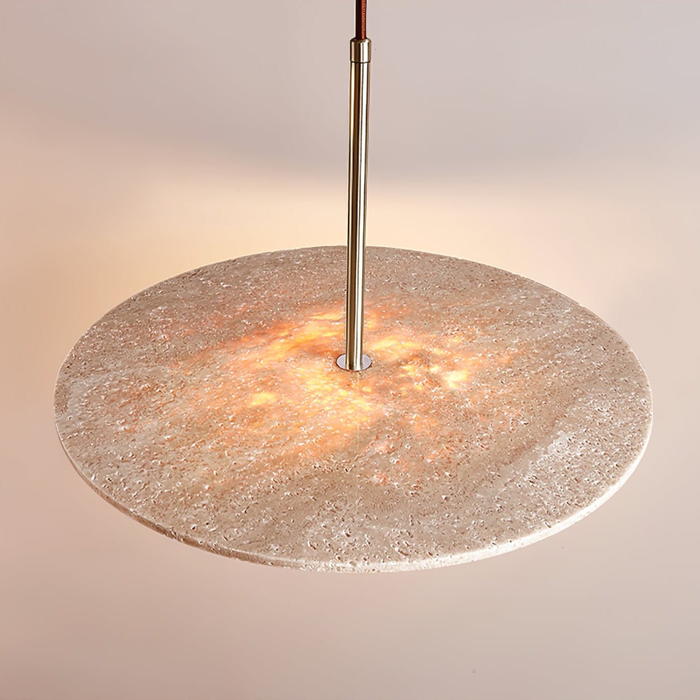 Vera Travertine Pendant Light-Neutral Decor