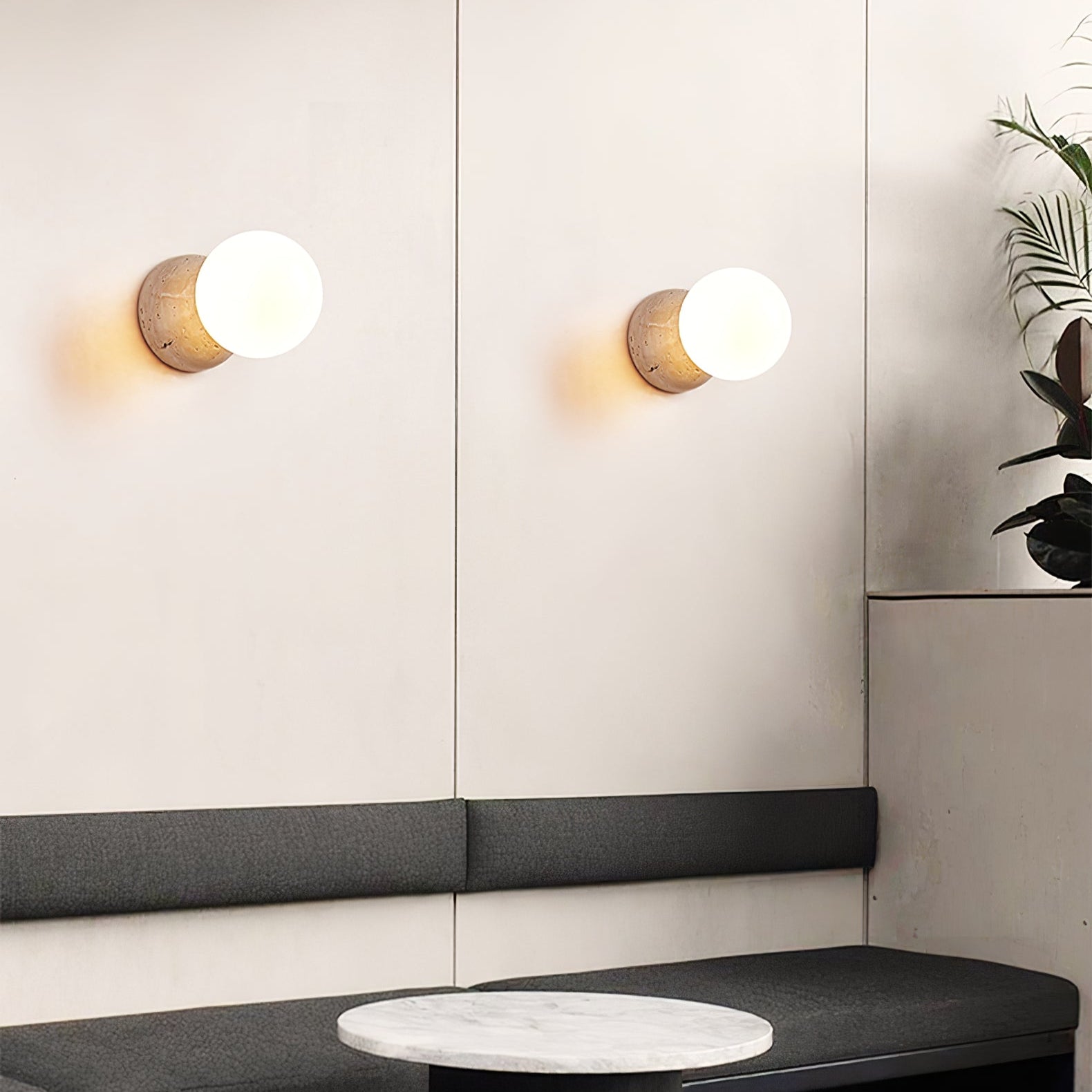 Cethair Travertine Wall Light-Neutral Decor