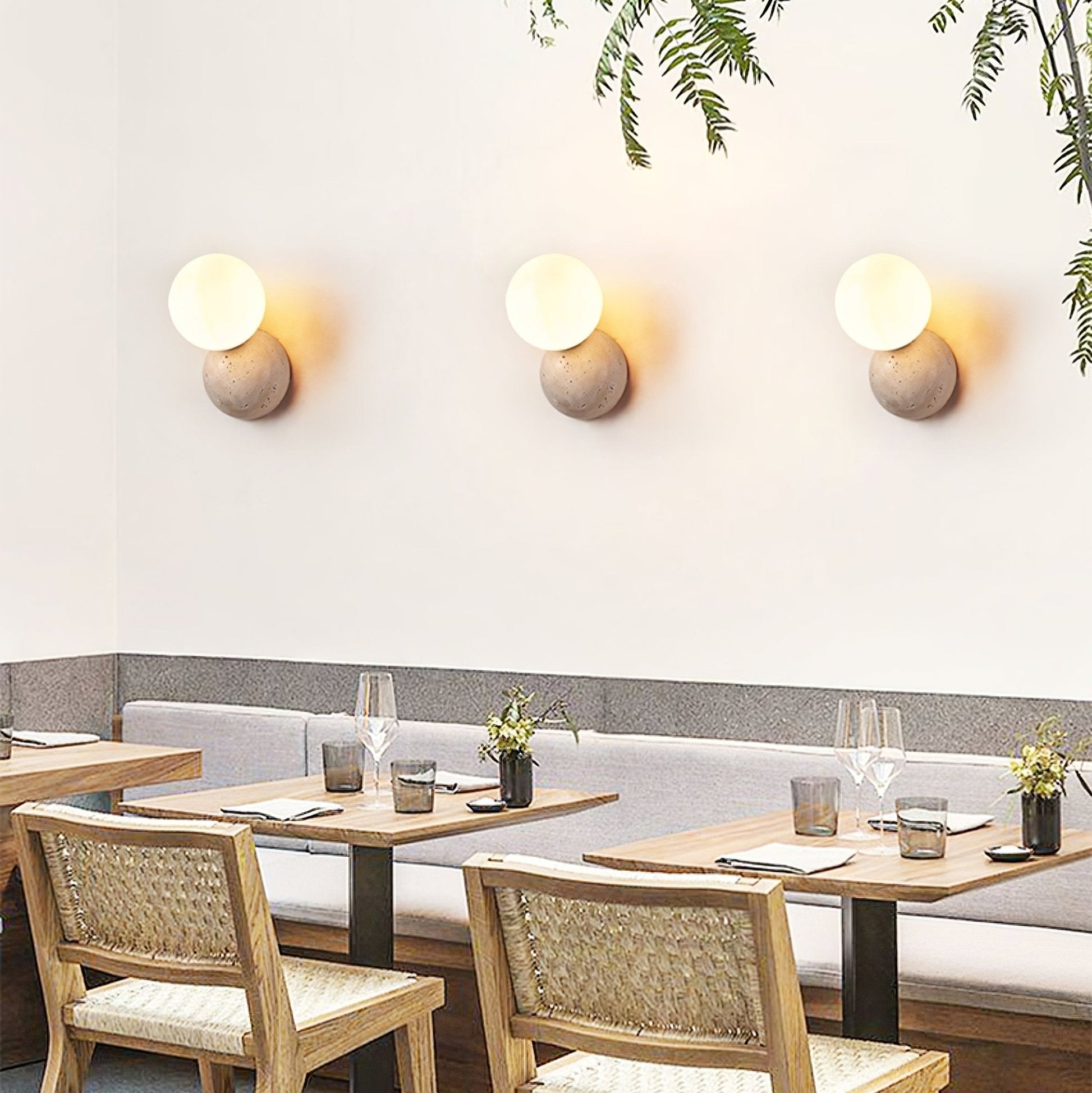 Cethair Travertine Wall Light-Neutral Decor
