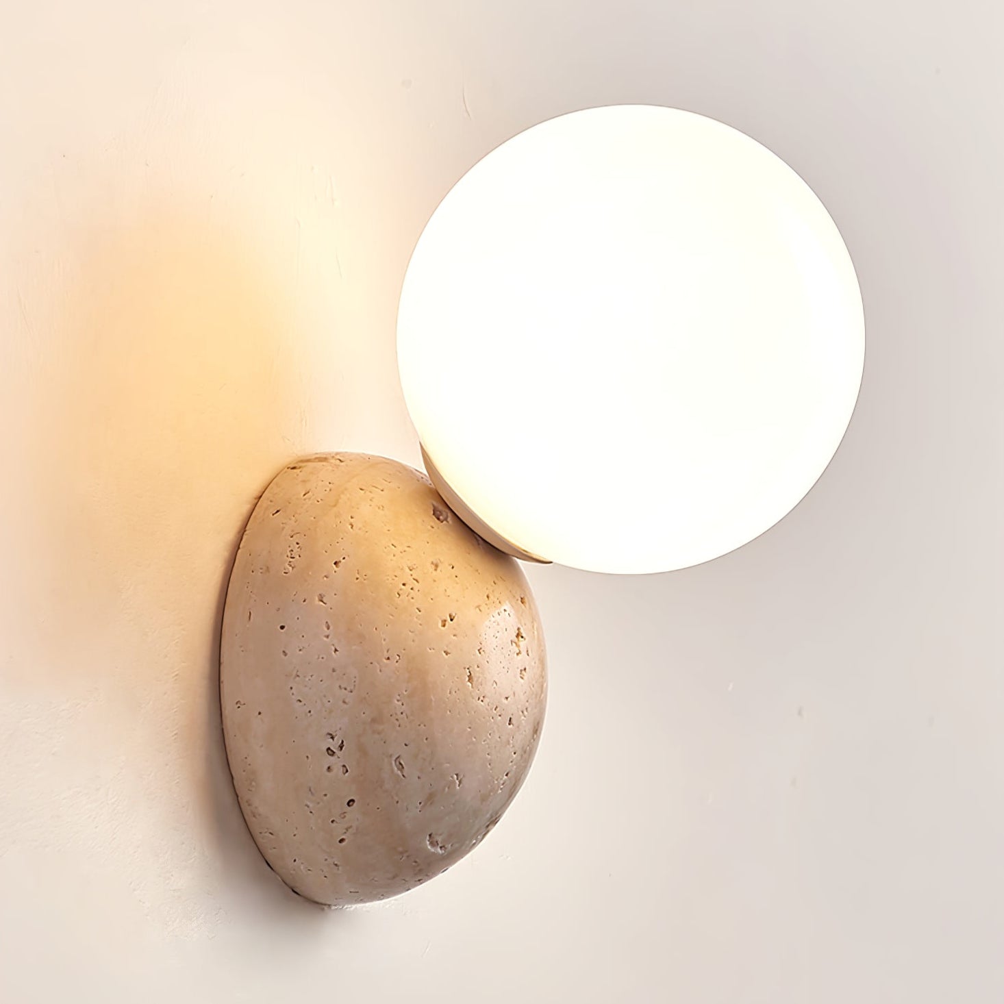 Cethair Travertine Wall Light-Neutral Decor