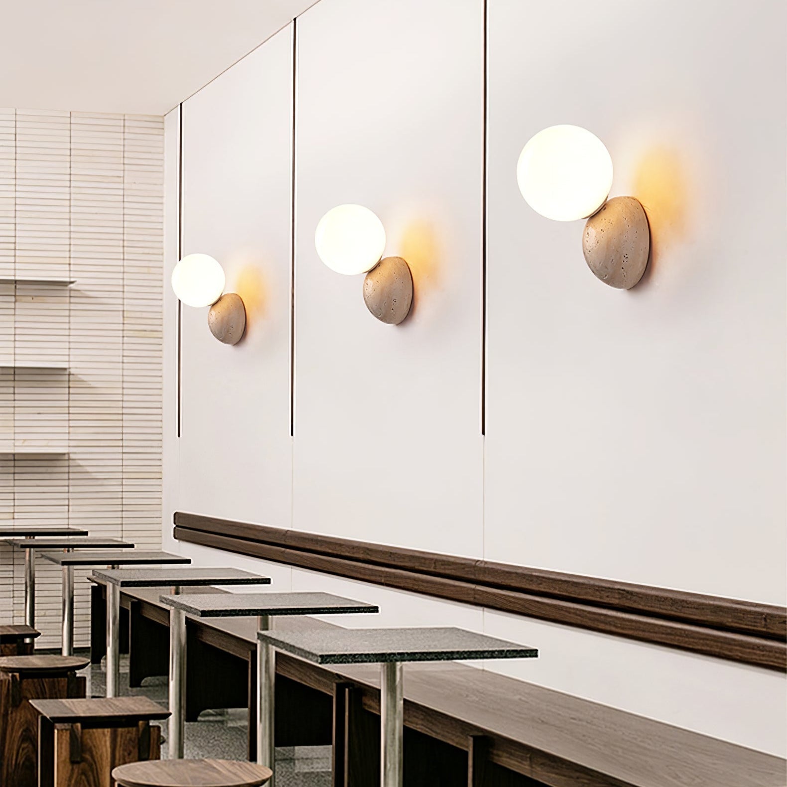 Cethair Travertine Wall Light-Neutral Decor
