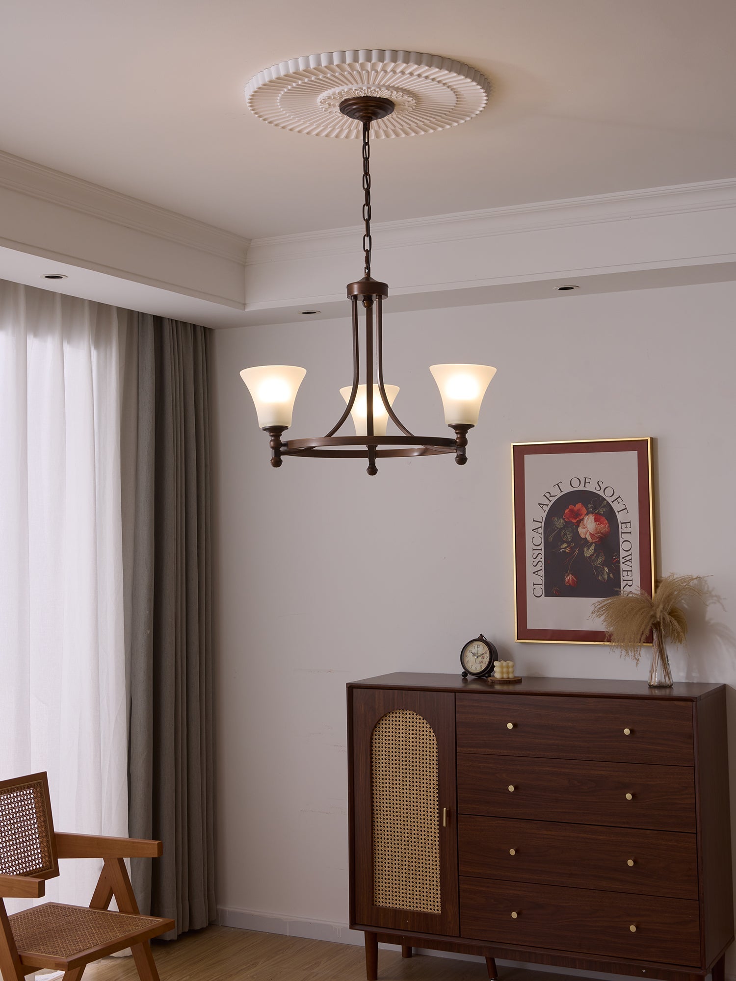 Celestine Traditional Elegance Vintage Glow Chandelier-Neutral Decor