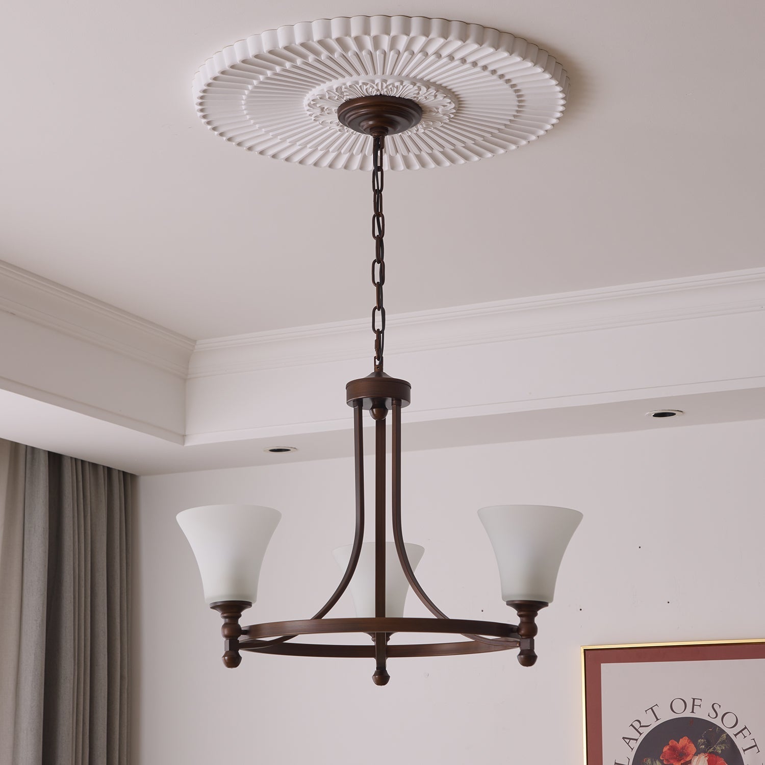 Celestine Traditional Elegance Vintage Glow Chandelier-Neutral Decor