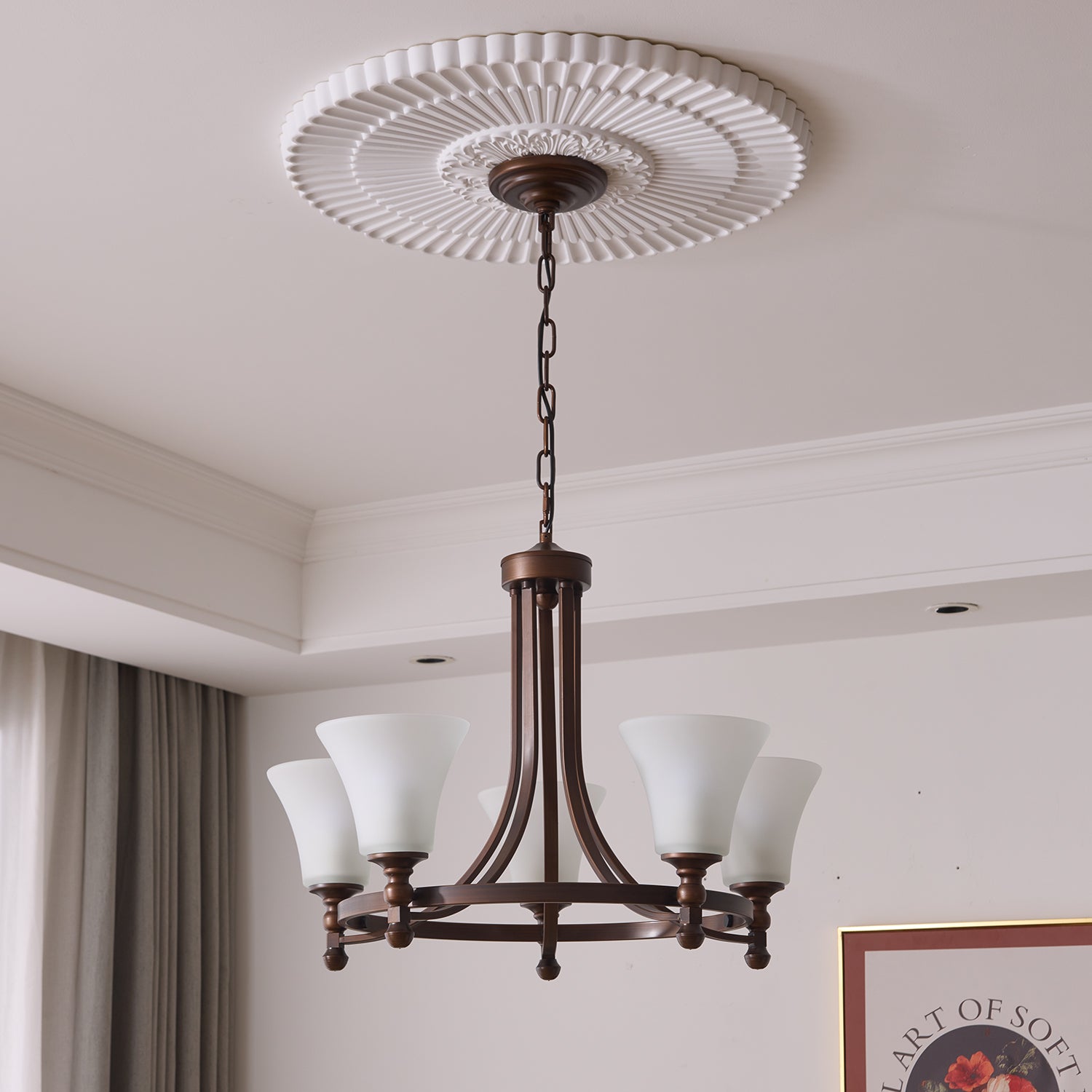 Celestine Traditional Elegance Vintage Glow Chandelier-Neutral Decor