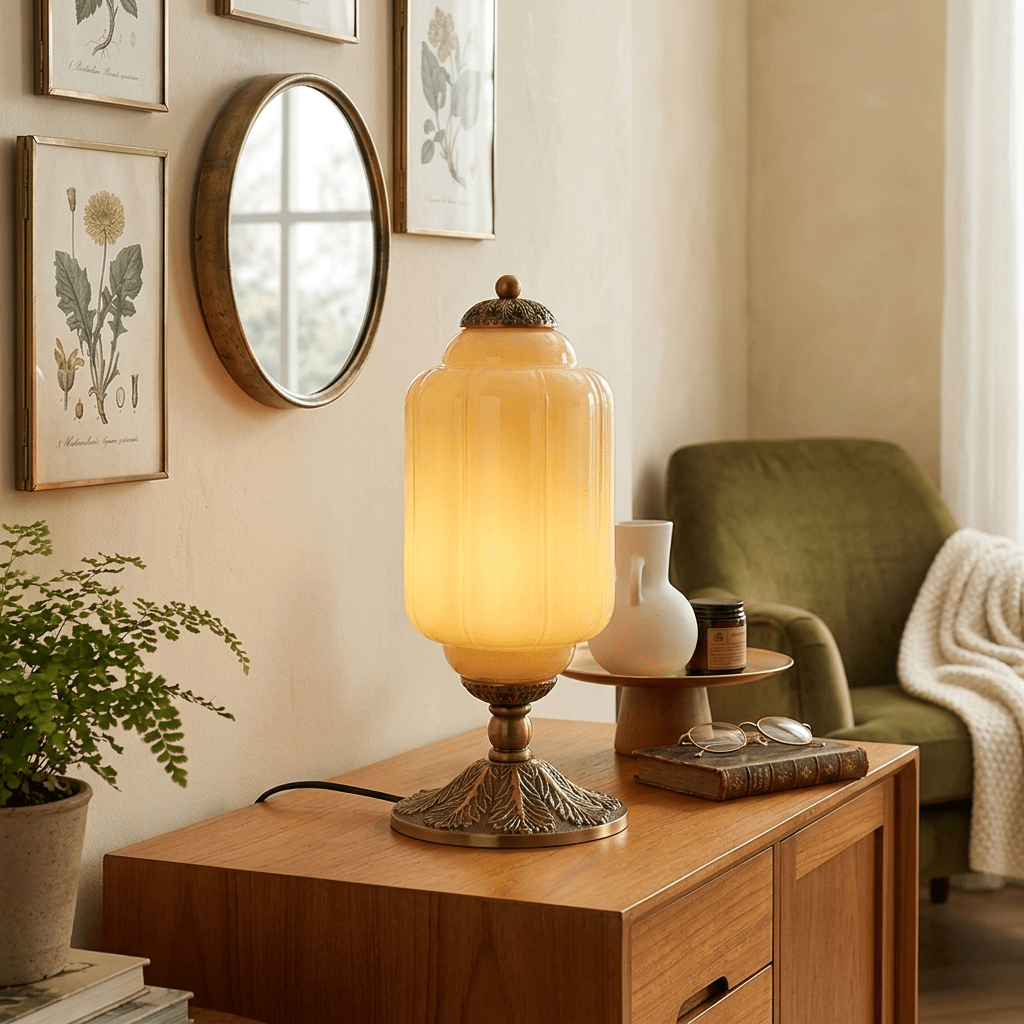 Celestine Lantern Table Lamp-Neutral Decor