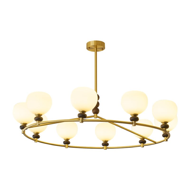 Nydoriel Premium Nordic Art Brass Wood Chandelier-Neutral Decor