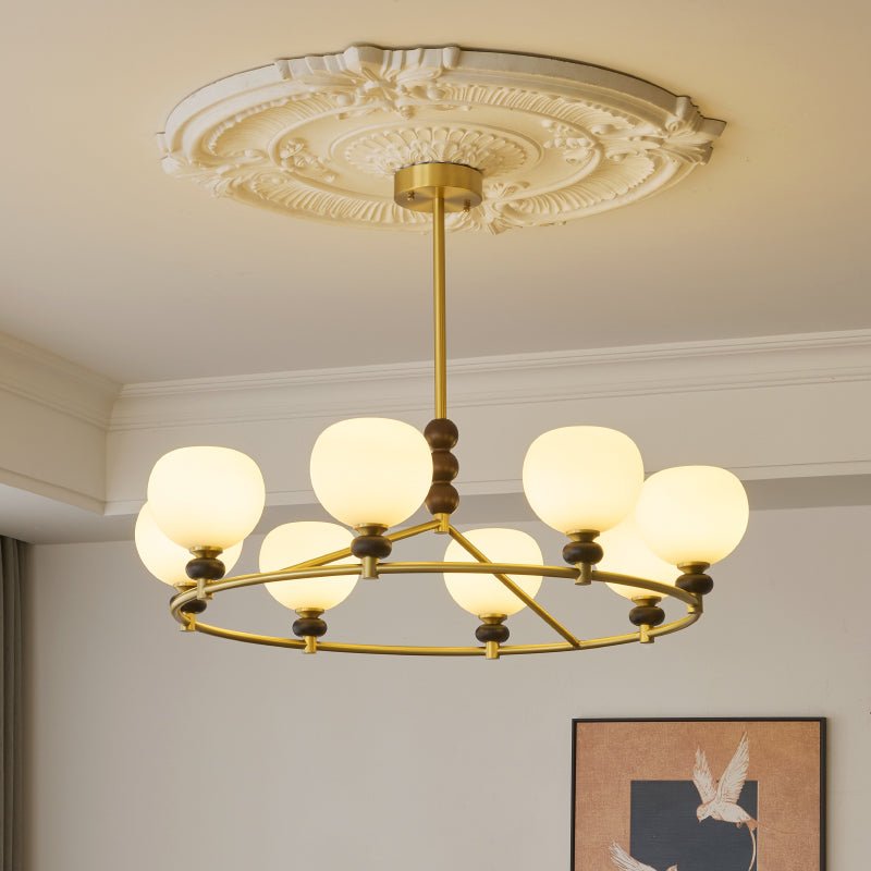Nydoriel Premium Nordic Art Brass Wood Chandelier-Neutral Decor