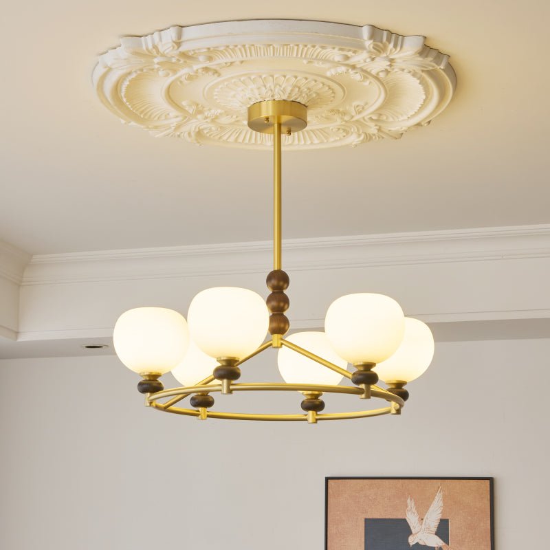 Nydoriel Premium Nordic Art Brass Wood Chandelier-Neutral Decor