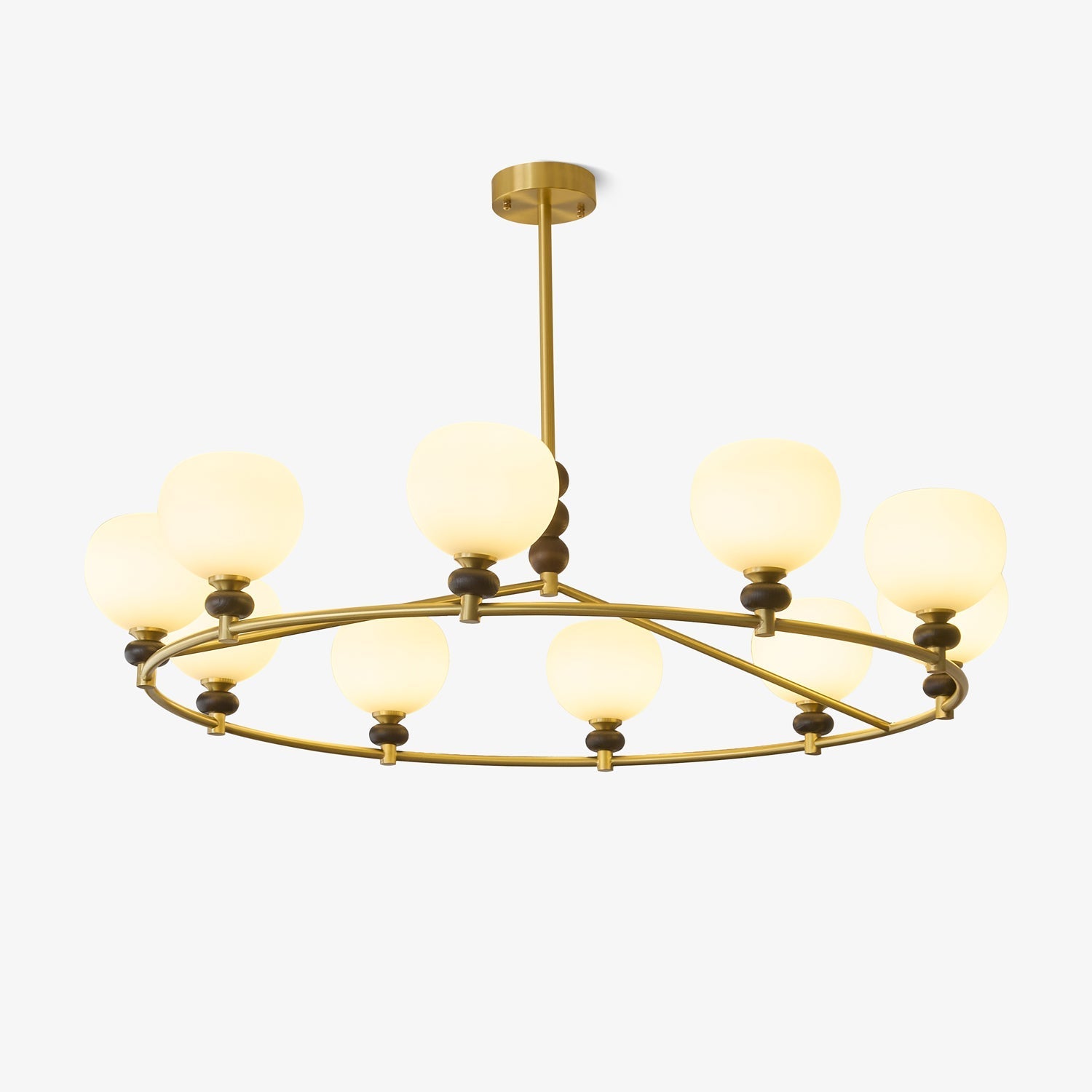 Nydoriel Premium Nordic Art Brass Wood Chandelier-Neutral Decor