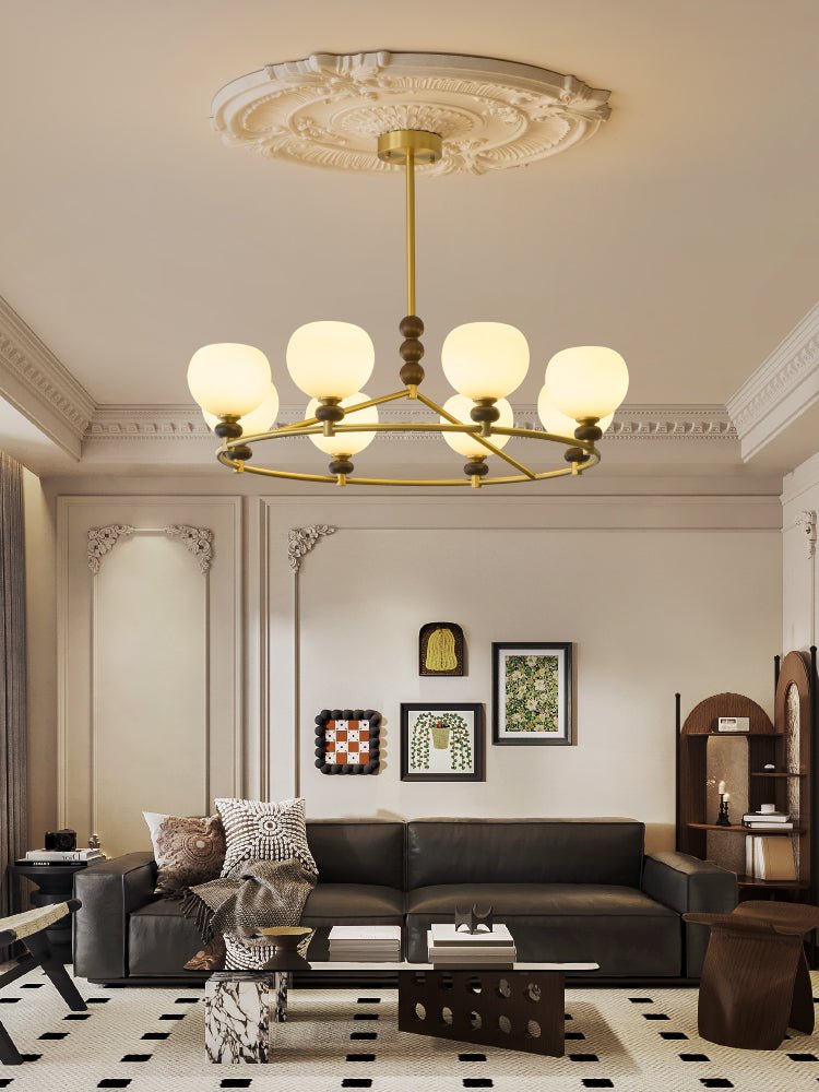 Nydoriel Premium Nordic Art Brass Wood Chandelier-Neutral Decor