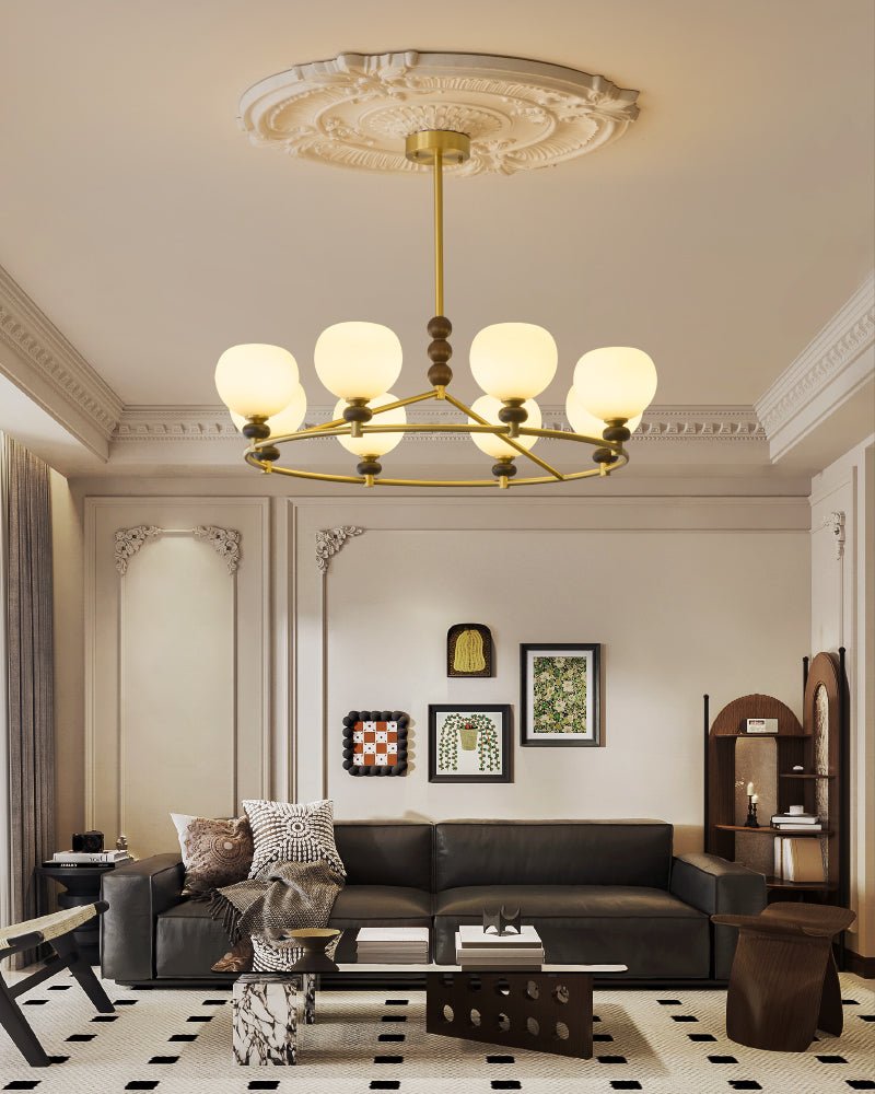 Nydoriel Premium Nordic Art Brass Wood Chandelier-Neutral Decor