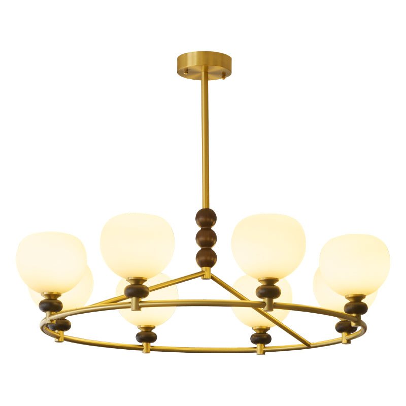 Nydoriel Premium Nordic Art Brass Wood Chandelier-Neutral Decor