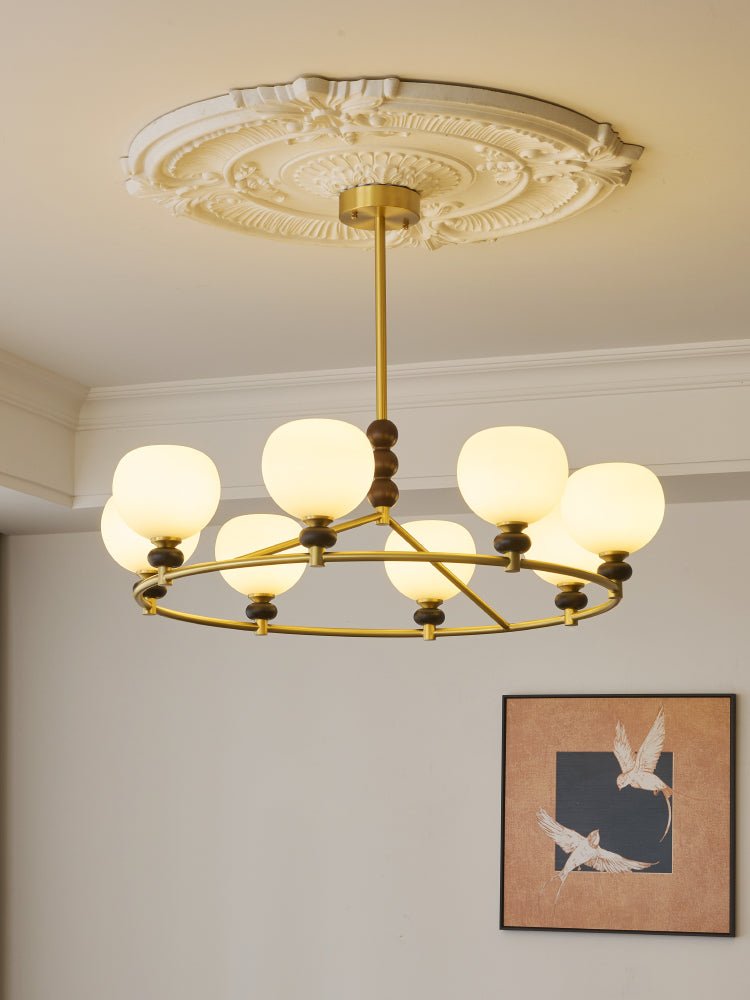 Nydoriel Premium Nordic Art Brass Wood Chandelier-Neutral Decor