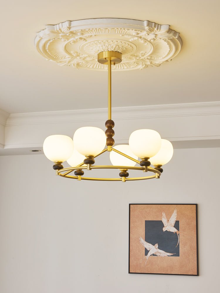 Nydoriel Premium Nordic Art Brass Wood Chandelier-Neutral Decor